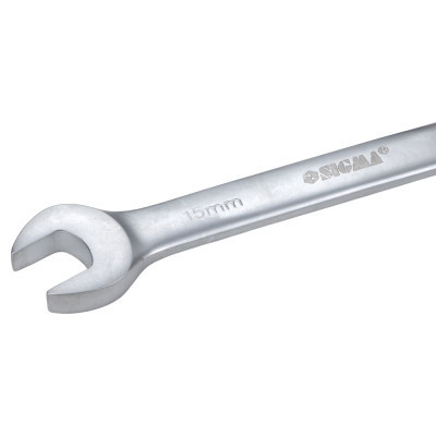 Ключ Sigma ріжково-накидний з тріскачкою 15мм CrV satine (6022151) Вінниця - фото 4