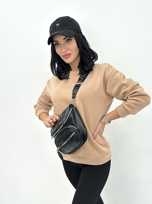 Базовий однотонний світшот "Stand" оптом | Норма і батал Бежевий, 42-44 Київ - фото 1