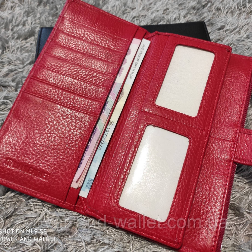 Стильний жіночий гаманець клатч на багато карток червоного кольору ST 1432 Київ - фото 4