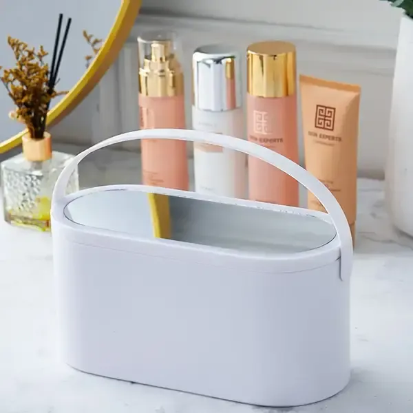 Органайзер корзинка бокс емкость настольная для косметики с зеркалом подсветкой от USB Коломыя - изображение 3