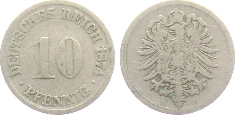 10 пфеннігів 1874 G - Німеччина Полтава - фото 1