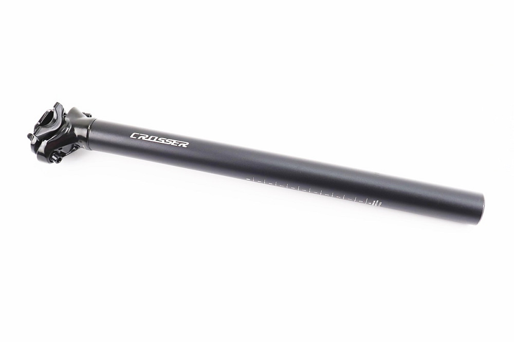 Труба сидіння МТВ 30,4х400мм, алюмінієва, (кріпл. 2 болти), чорна CROSSER Київ - фото 1