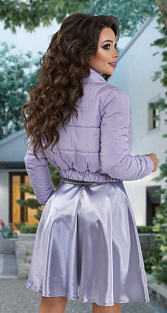 Серебристая курточка до талии (44) Киев - изображение 3
