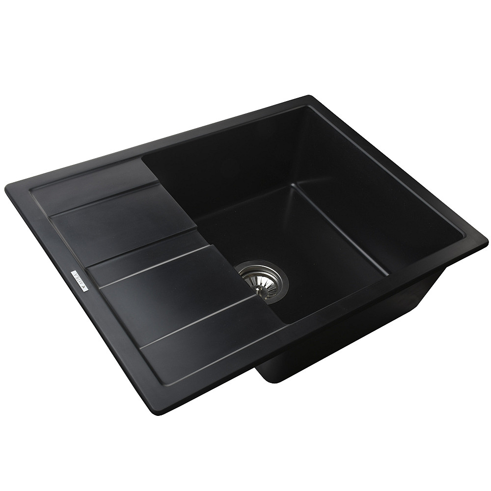 Гранітна мийка Mira ONZA чорний 650 х 500 мм Тернопіль - фото 2