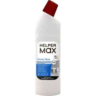 Рідина для чищення ванн Helper Max Ocean Blue Для сантехніки 1 л (4820183972996) Вінниця