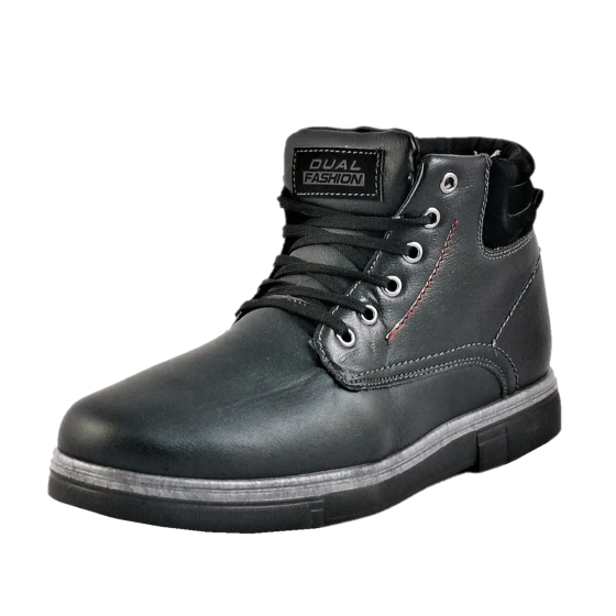 Черевики ЗИМНІ Чоловічі Чорні Кросівки з МЕХОМ на замку з блискавкою (розміри: 41,42,43,44,45) - 301-1 Дніпро