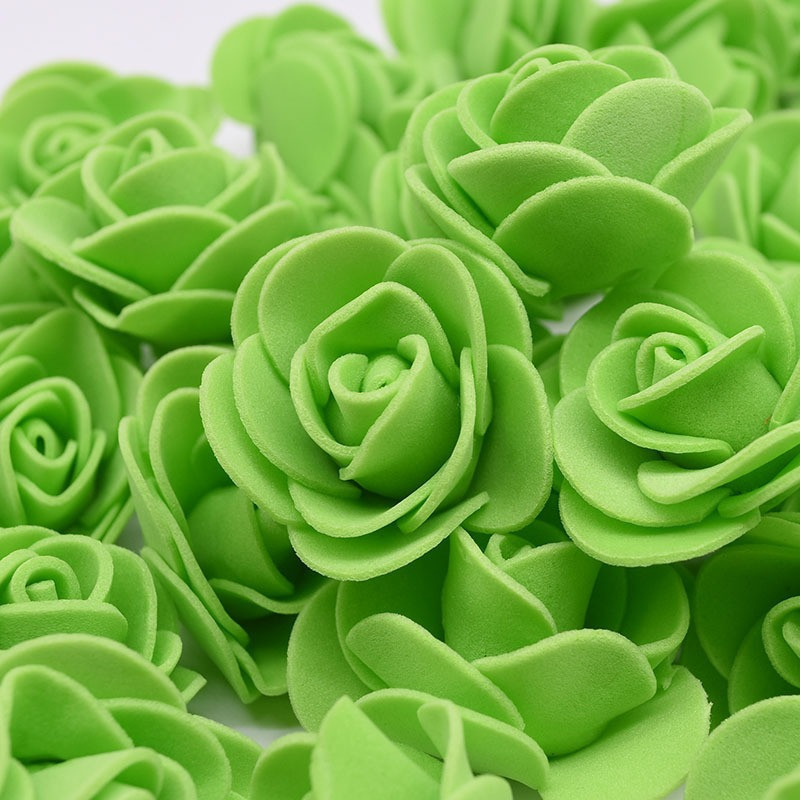 Головки штучних квітів 50 штук 3 см салатовий Київ - фото 4