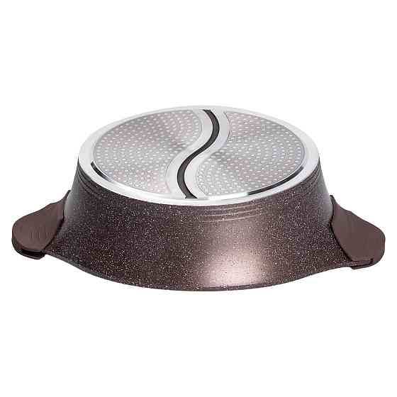 Кастрюля 30 см с мраморным покрытием, кофейный цвет Киев