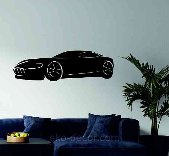 Декоративное настенное Панно «Автомобиль» Декор на стену 70*21 см, Черный Киев