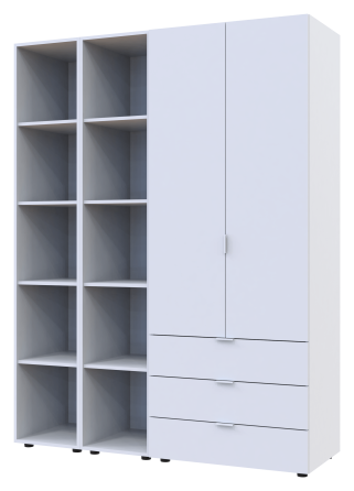 Комплект шкафов для одежды Doros Гелар (3 шт.) 153,9х49,5х203,4 см Белый (DRS-011173) Днепр