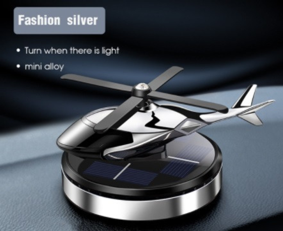 Ароматизатор автомобильный Вертолет с камнем на солнечной батарее Винница