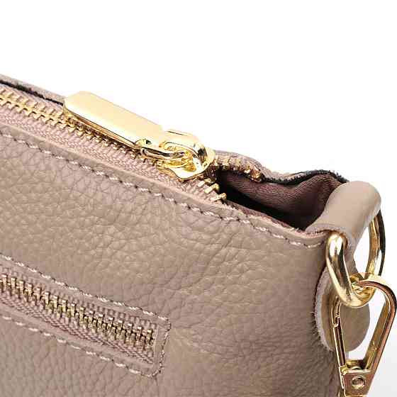 Женская сумка-клатч с двумя ремнями из натуральной кожи Vintage 22643 Бежевая Киев