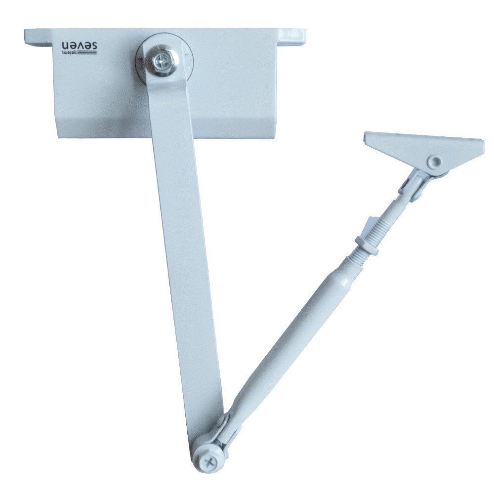 Доводчик дверей 25-45 кг SEVEN DC-7741HP white (механізм фіксації дверей) Київ - фото 18