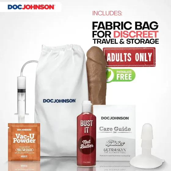 Фалоімітатор, що кінчає Doc Johnson The Realistic Cock ULTRASKYN - Squirting 9,5 Inch Caramel Львов