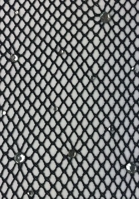 Колготки Leg Avenue Rhinestone micro net tights One size Black, дрібна сітка, стрази Львів - фото 2