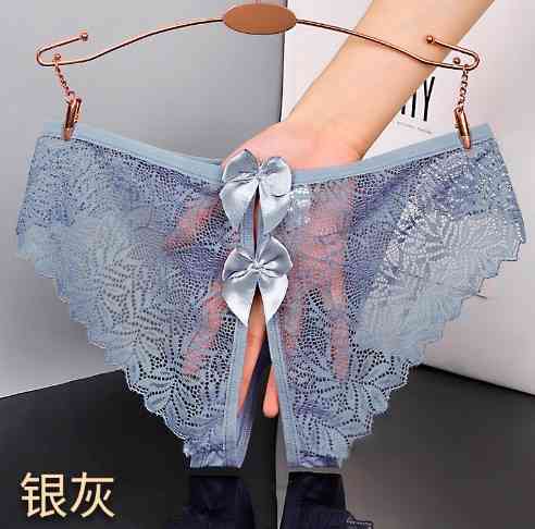 Трусики з розрізом і бантиками 44 сірий Київ