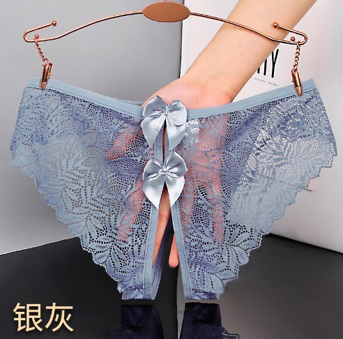 Трусики з розрізом і бантиками 44 сірий Київ - фото 1