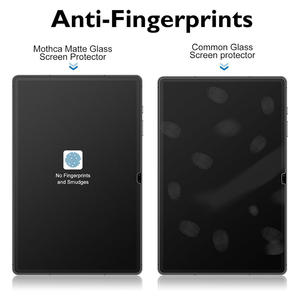 Захисне скло Mothca для Samsung Galaxy Tab S9 FE 12.4 S10 Plus S9 Plus матове загартоване 9H антиблікове з олеофобним покриттям Київ - фото 6