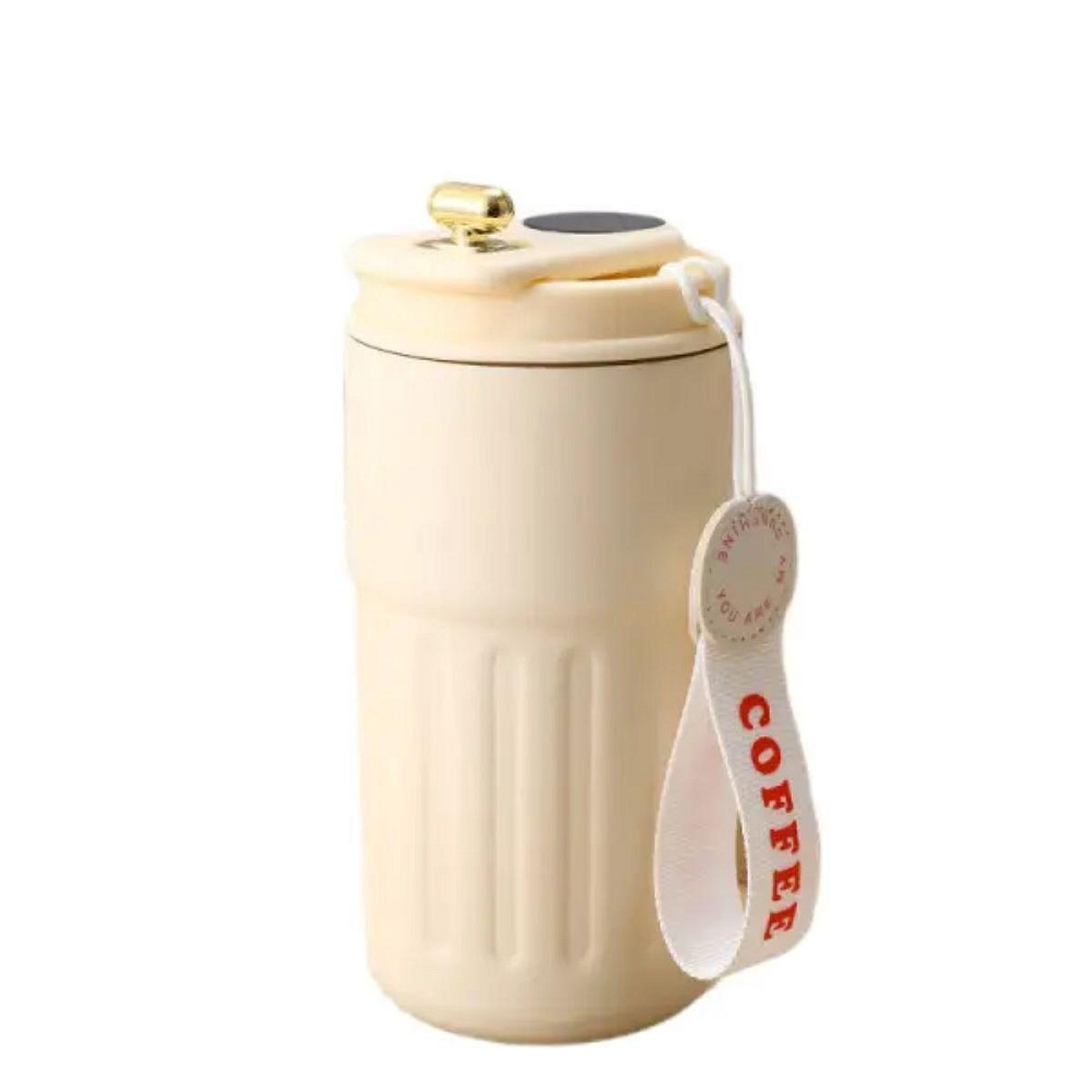 Термочашка Coffee з датчиком температури 500 мл біла HP-14-10W Київ - фото 1