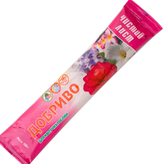 Добриво для квітучих рослин мінеральне 100гр (кристал) Квітофор Чистий лист Житомир - фото 1