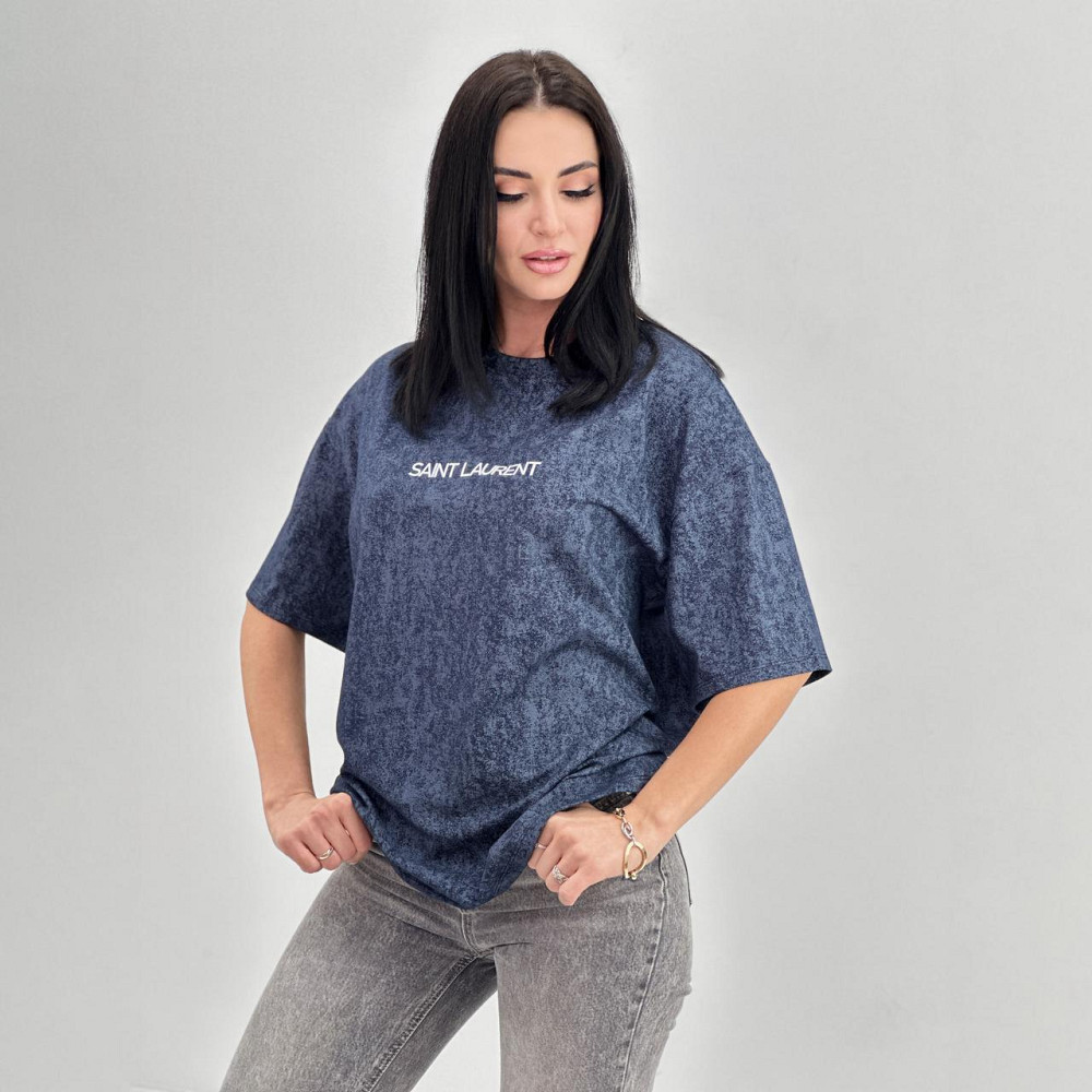 Базова жіноча футболка з написом "Saint" (Турція) оптом | Батал Київ - фото 4