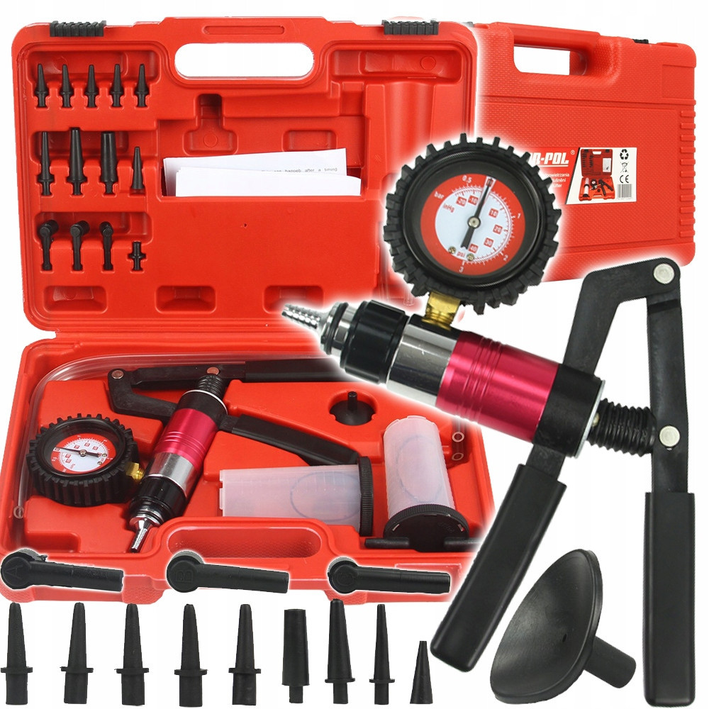 Вакуумный насос ручной с манометром для прокачки и вакуума 21 элемент Mar-Pol (M57698) Нововолынск - изображение 1