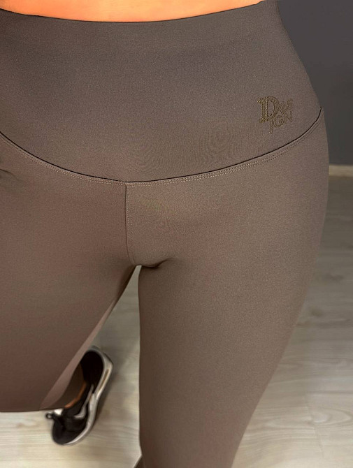 Лосины женские Black Cyclone 316 утепленные с широким поясом коричневые, коричневый, XL Киев - изображение 5