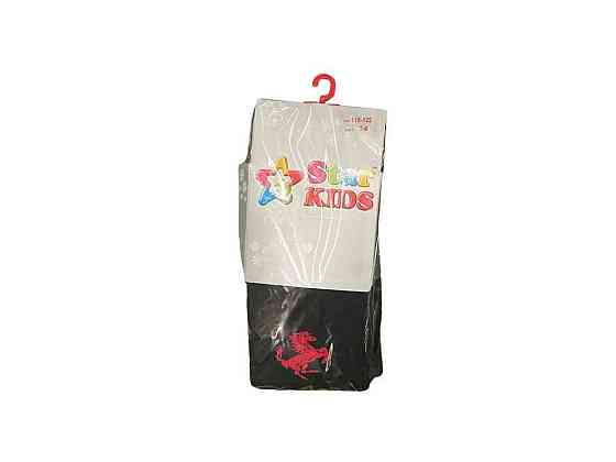 Колготи дитячі махра SK047 Polo (чорний/червоний) р.104-110 ТМ Star Kids Київ