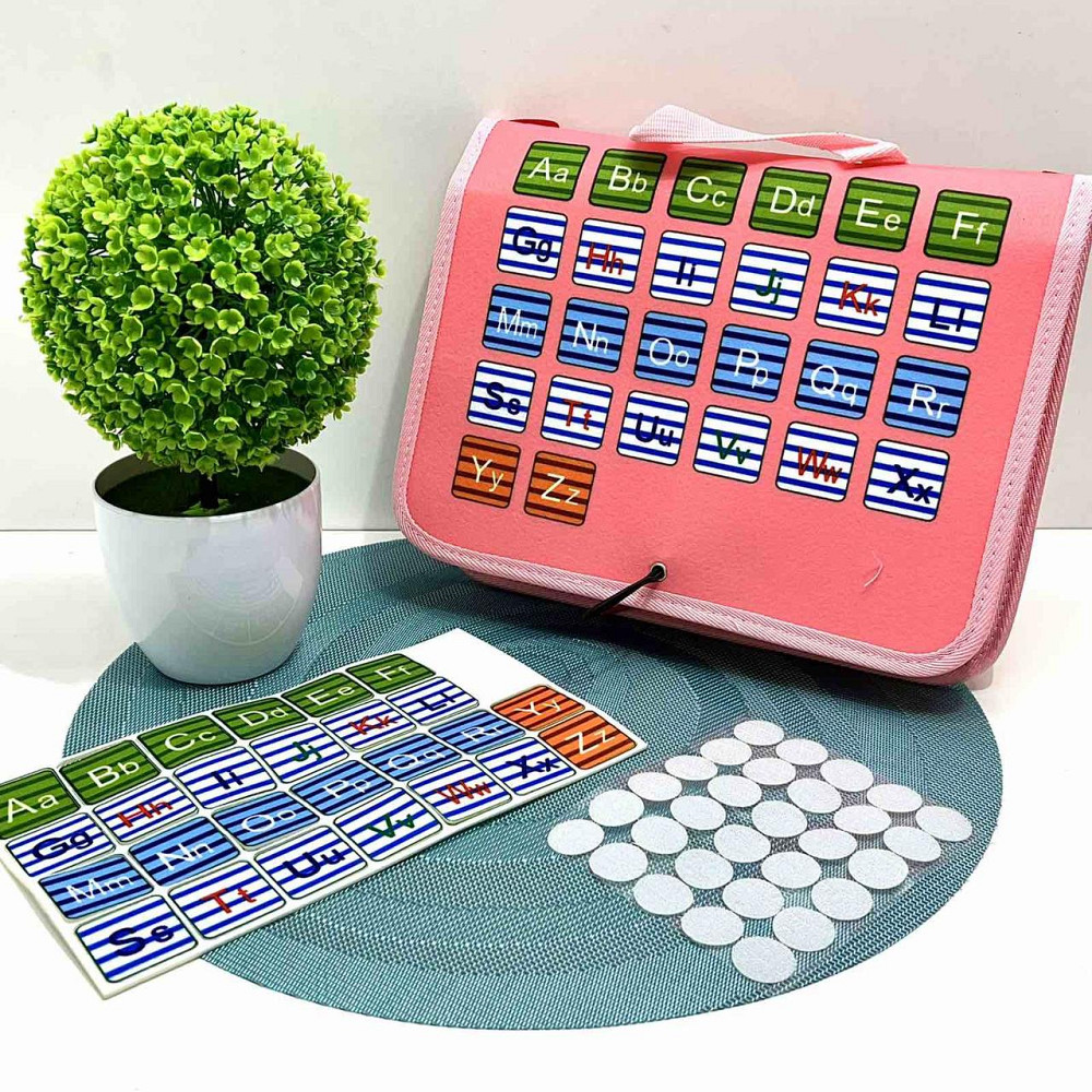 Сумочка розвиваюча тканинна з навчальними елементами Рожева (C60521) Чернігів - фото 6