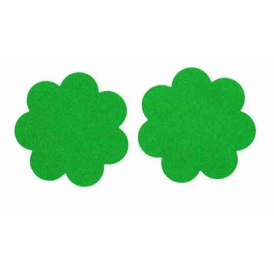 Наклейки на груди Ромашки 75 мм зелений Київ