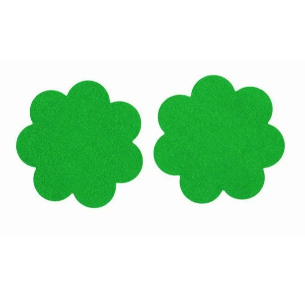 Наклейки на груди Ромашки 75 мм зелений Київ - фото 1