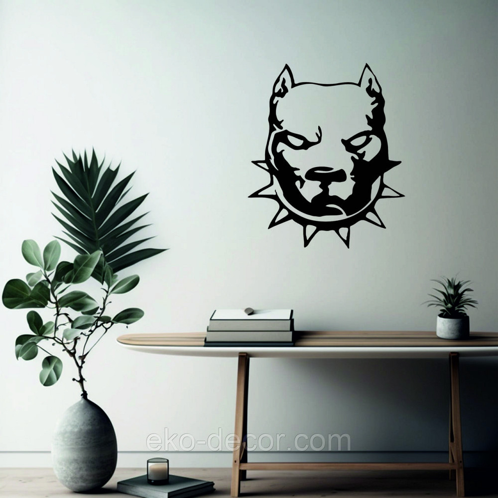 Декоративне настінне Панно «Пітбуль», Декор на стіну 110*93 см, Чорний Київ - фото 5