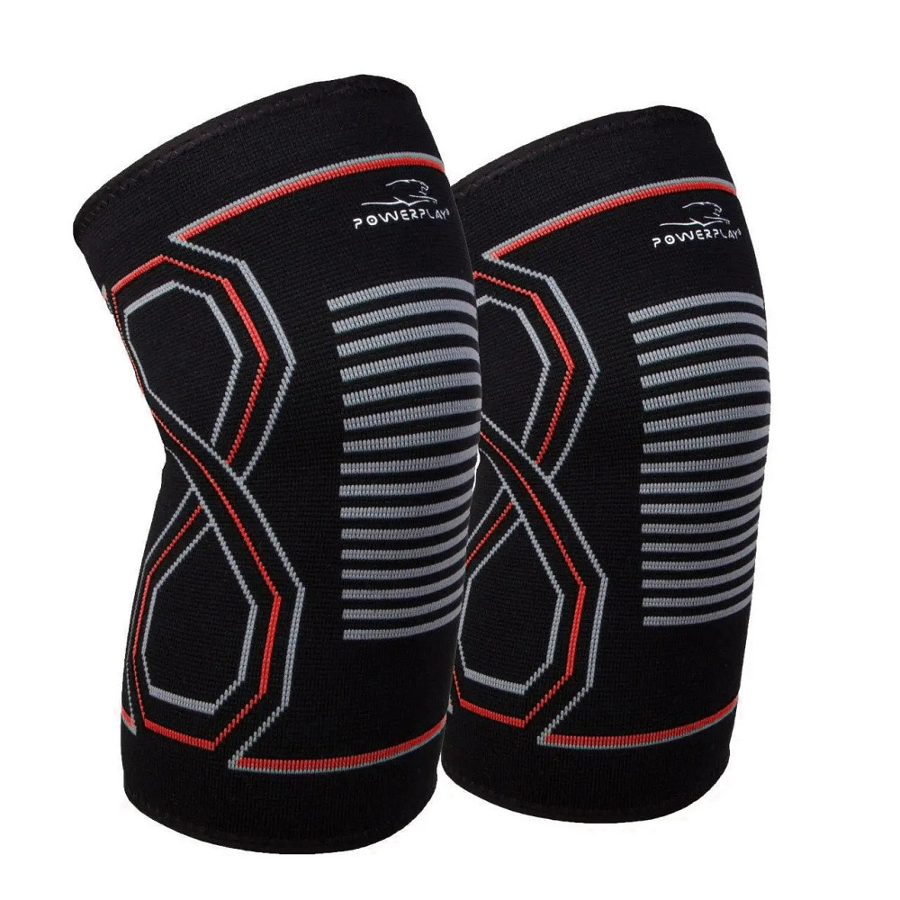 Наколінники спортивні PowerPlay PP-4099 Knee SupportЧорно/Червоні S/M (пара) Кам'янське - фото 1