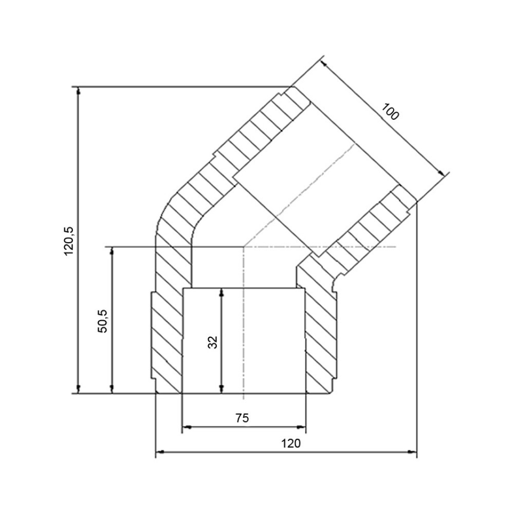 Куточок PPR Blue Ocean 75, 45° Київ - фото 2