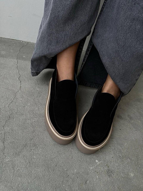 Molly Лофери жіночі MOLLY чорні натуральна замша (5359) Коломия - фото 4