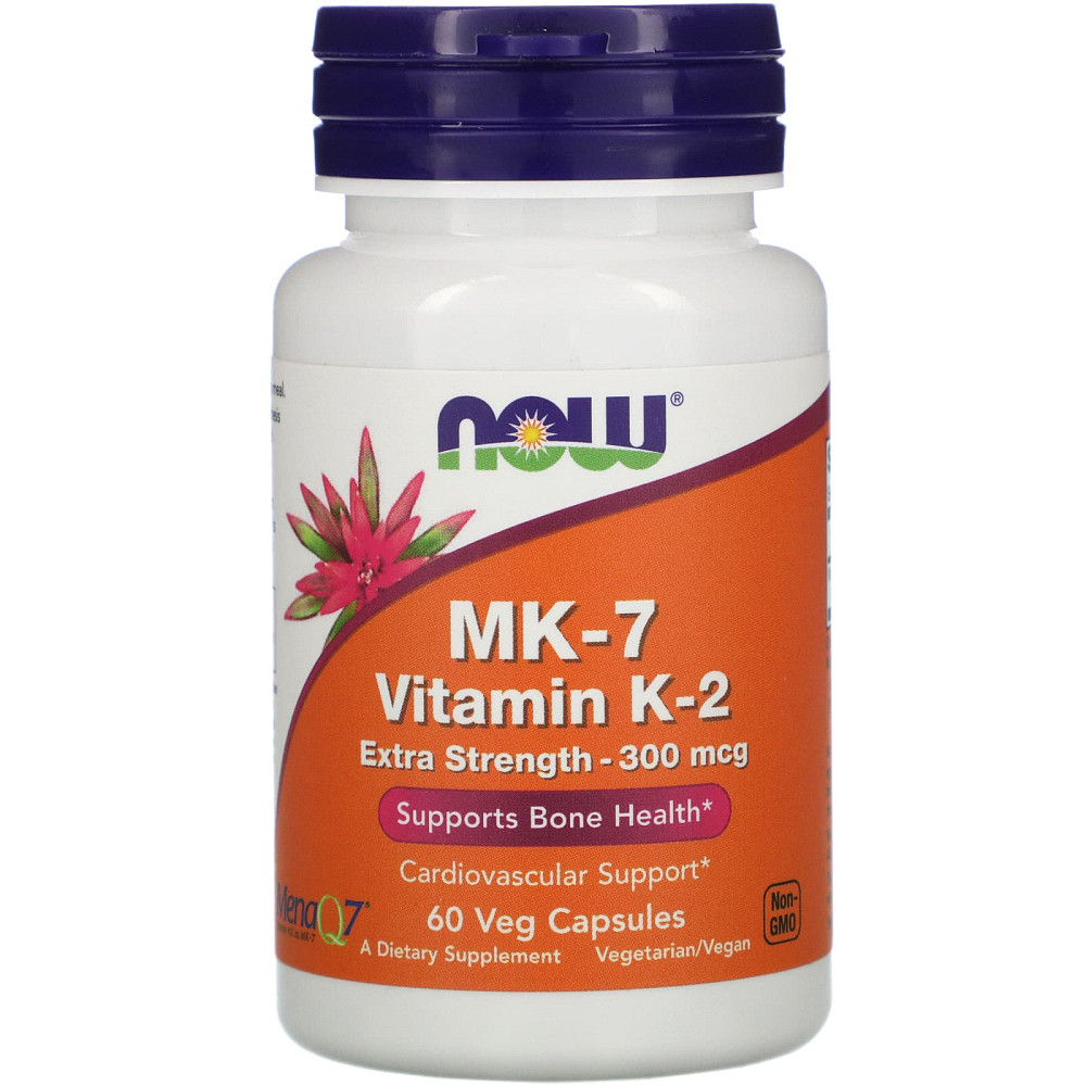 Витамин К-2, MK-7 Vitamin K-2, Now Foods, 300 мкг 60 капсул Киев - изображение 1