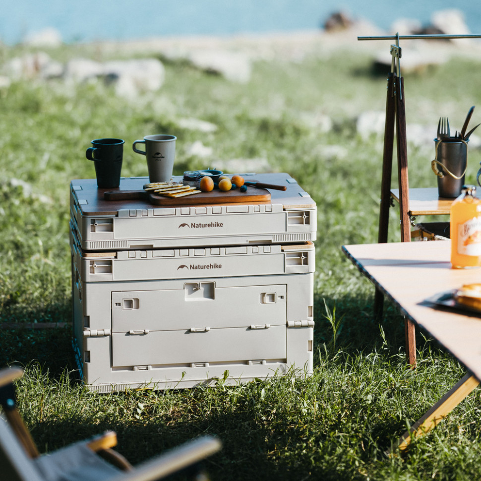 Складаний контейнер Naturehike CNK2450XB020, 23 л, бежево-сірий Київ - фото 7