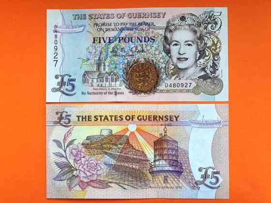 Гернси / Guernsey 5 Pounds (2007) Pick 56с UNC Полтава