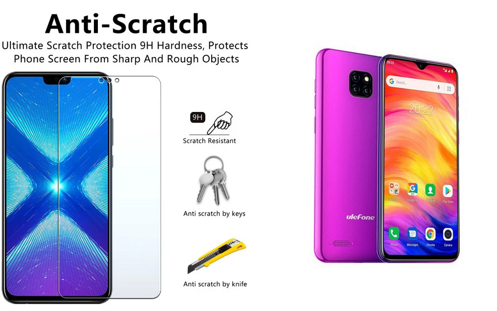 Защитное стекло NeoGlass для Ulefone Note 7, Note 7P – ультрапрозрачное и устойчивое Киев - изображение 1
