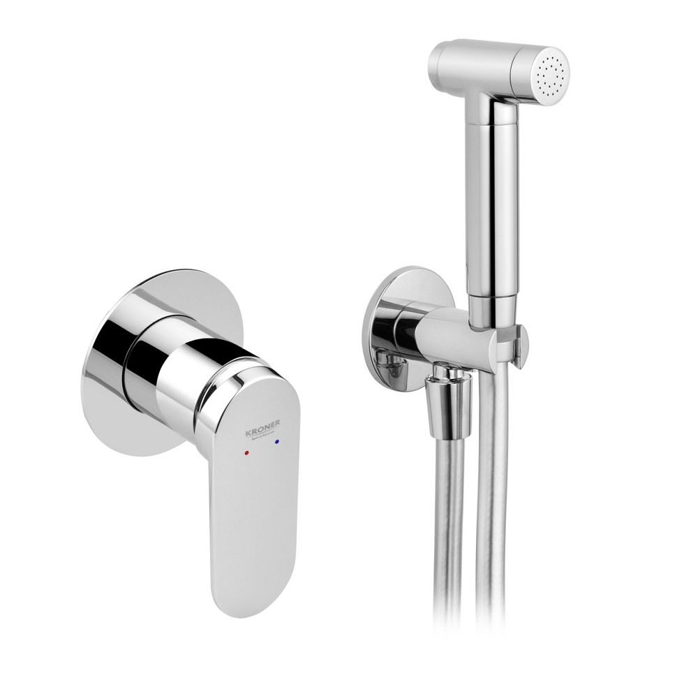 Набір для гігієнічного душу зі змішувачем Kroner Element 211234-0101 Київ - фото 1