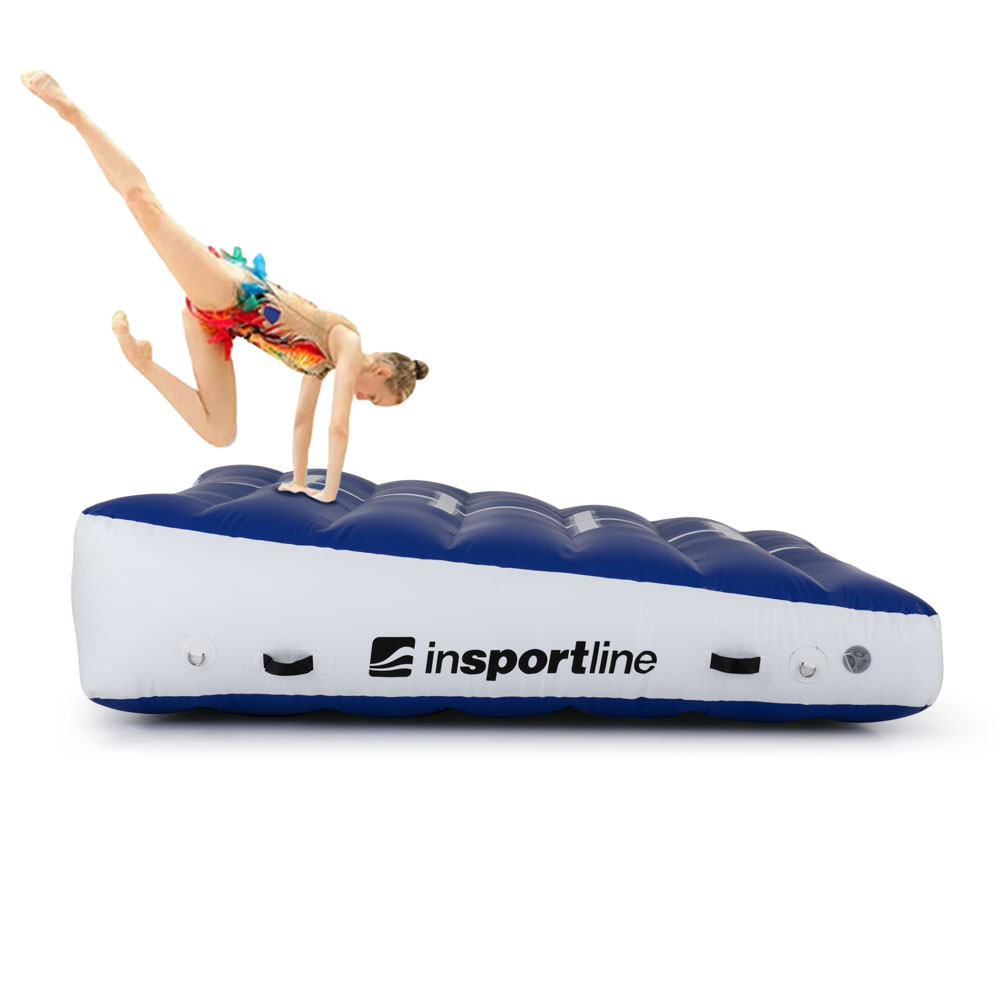 Килимок надувний гімнастичний inSPORTline Airincline 200x200 см, біло-синій Київ - фото 6