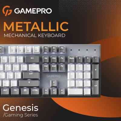 Клавіатура GamePro Genesis Metallic MK144G Outemu Red Switch USB UA Gray (MK144G) Вінниця