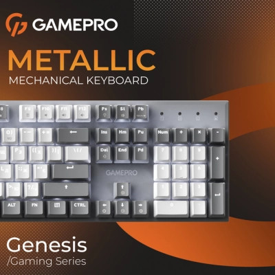 Клавиатура GamePro Genesis Metallic MK144G Outemu Red Switch USB UA Gray (MK144G) Винница - изображение 2
