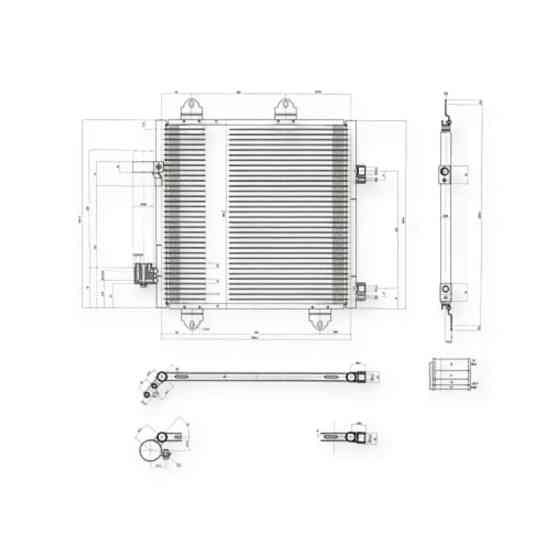 Радіатор Citroen C1, Пежо 107, Toyota Aygo 1.0, 1.4HDi (05-14) кондиціонера Мукачево