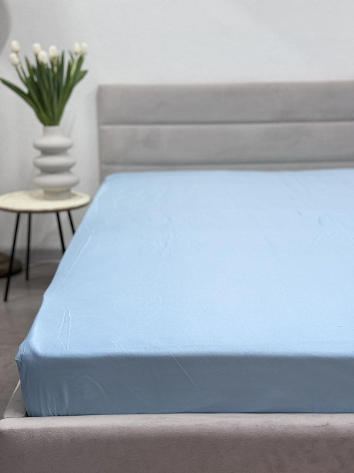 Ecotton Простирадло на резинці Ecotton 140х200 см блакитний Blue 24575 Коломия - фото 3