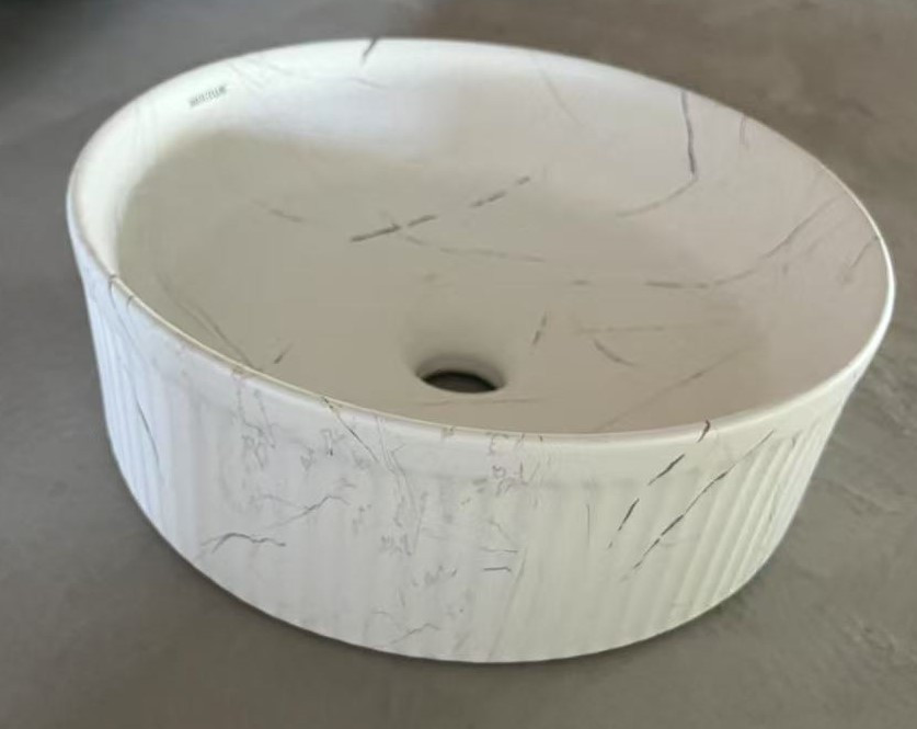 Раковина накладна Mixxus Premium WAVE-0102 MARBLE 370х370х130mm   ( MP6528 ) 31397 Харьков - изображение 6
