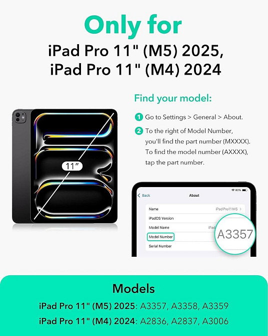 Фирменный магнитный чехол-книжка ESR для iPad Air 6 2024 11