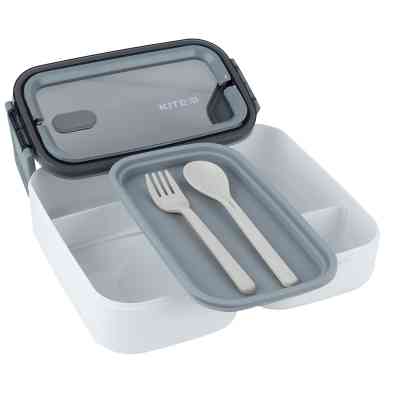 Ланч-бокс детский Kite двойной с наполнением 1400 мл, белый (K23-183-1) Винница