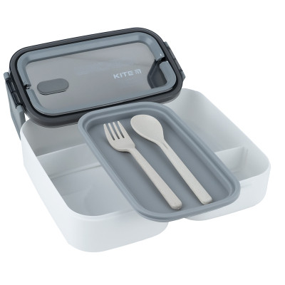 Ланч-бокс детский Kite двойной с наполнением 1400 мл, белый (K23-183-1) Винница - изображение 3