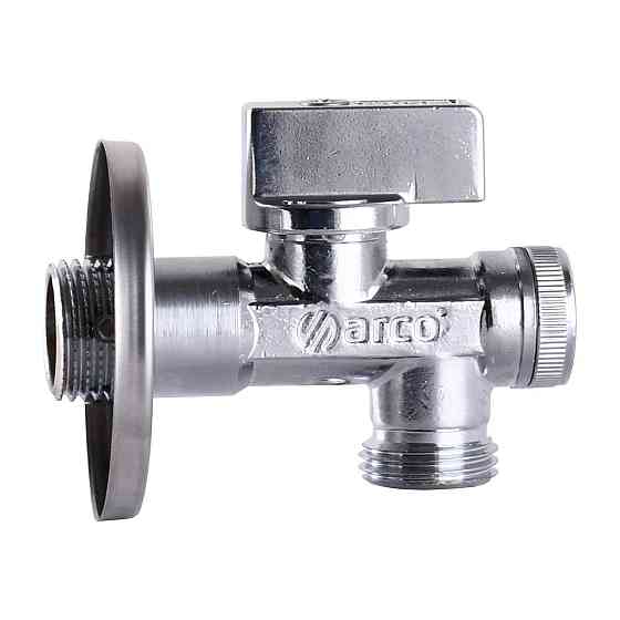 Кран шаровый угловой с фильтром ARCO 1/2″x1/2″ 02400MAC (000005743) Киев
